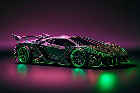 Ultra realistic 3D rendered Neon Lamborghini digital art Wallpaper Cars, Jordan Logo Wallpaper ...