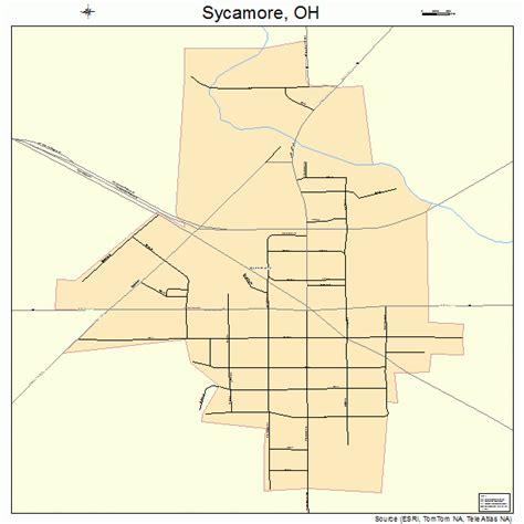 Sycamore Ohio Street Map 3975980