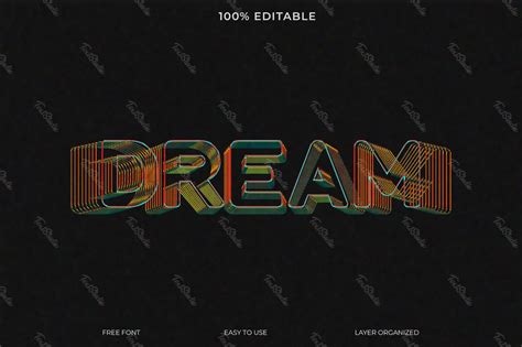 Dream Font Style Text Effect | Free Photoshop PSD File