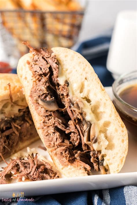 Slow Cooker Shredded Beef Sandwiches - Tastes of Homemade