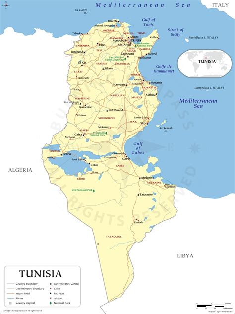 Tunisia Map