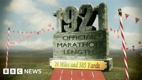 Why is the marathon 26 miles and 385 yards long? - BBC News