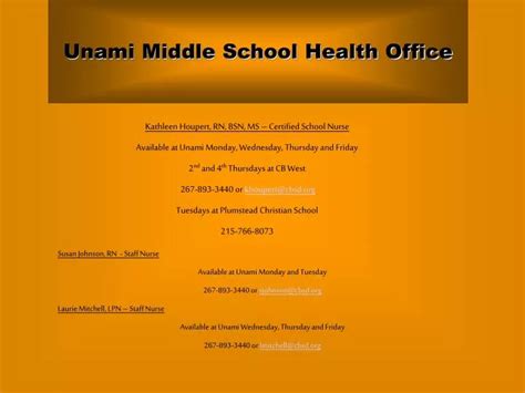 PPT - Unami Middle School Health Office PowerPoint Presentation, free download - ID:3970901