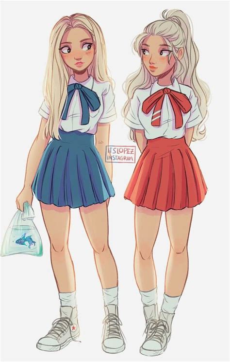 Pin by KrysMCP on Ilustración | Girls cartoon art, Bff drawings ...