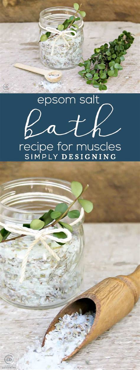 Epsom Salt Bath Recipe for Muscles | Simply Designing with Ashley