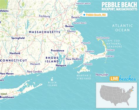 Map of Pebble Beach, Massachusetts - Live Beaches