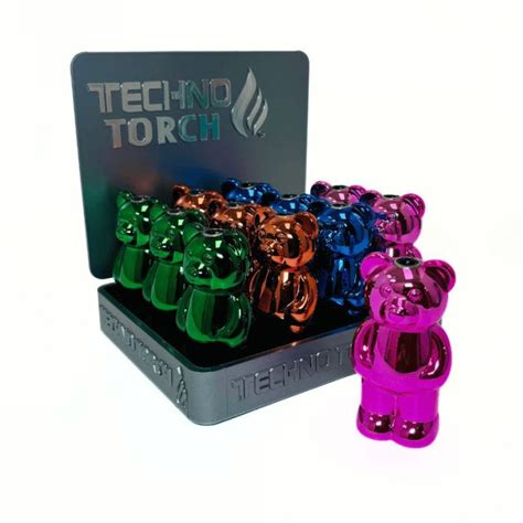 Techno Torch Metal Bear Lighter 12 Per Display 19022-m