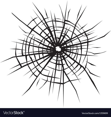 Broken glass background of cracked glass Vector Image