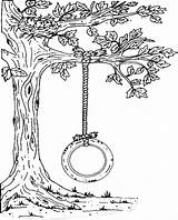 Tree Swing Coloring Pages Sketch Page sketch template