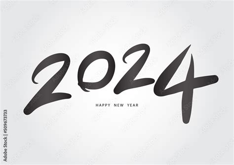 2024 year, happy new year 2024 vector, 2024 number design vector illustration, Black lettering ...