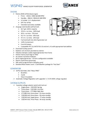 Fillable Online 30 kW Perkins Diesel Generator - Americas Generators ...