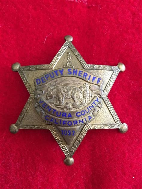 Ventura County Sheriff Badge Obsolete 1920-30s | #1803139315