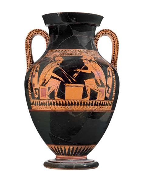 Two handled amphora with Achilles and Ajax, c.520 BC - Ancient Greek ...