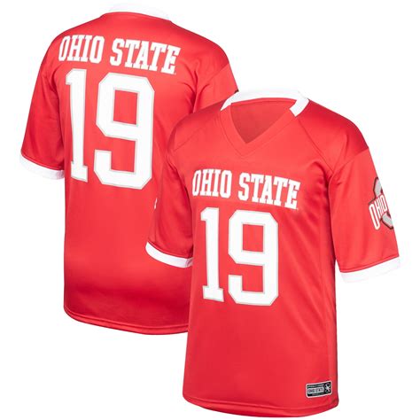 Men's Scarlet Ohio State Buckeyes Game Time Football Jersey - Walmart ...