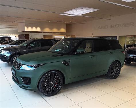 A Matte Army Green 2018 Range Rover Sport