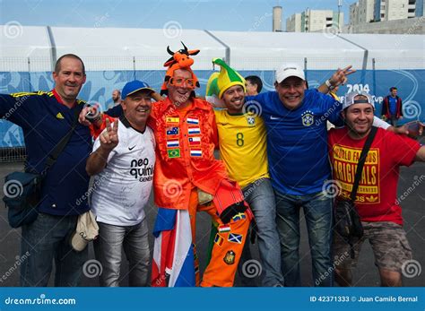 Brazil and Netherlands Soccer Fans Editorial Stock Photo - Image of ...