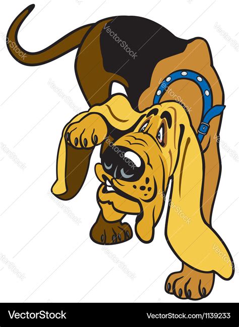 Cartoon bloodhound Royalty Free Vector Image - VectorStock