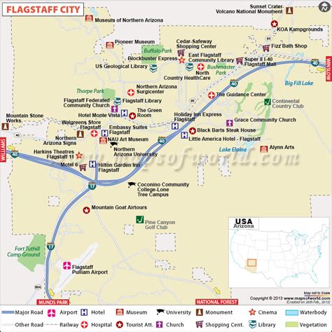 Flagstaff Map, City Map of Flagstaff Arizona