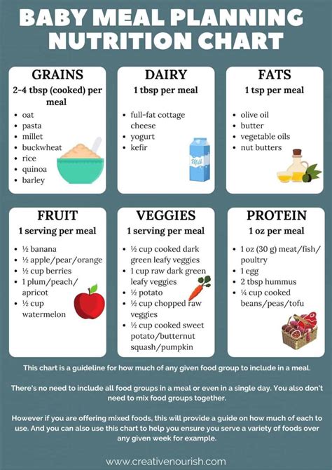 Meal Planning Baby Nutrition Chart - Creative Nourish