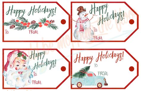 50+ Printable Holiday Gift Tags | i should be mopping the floor