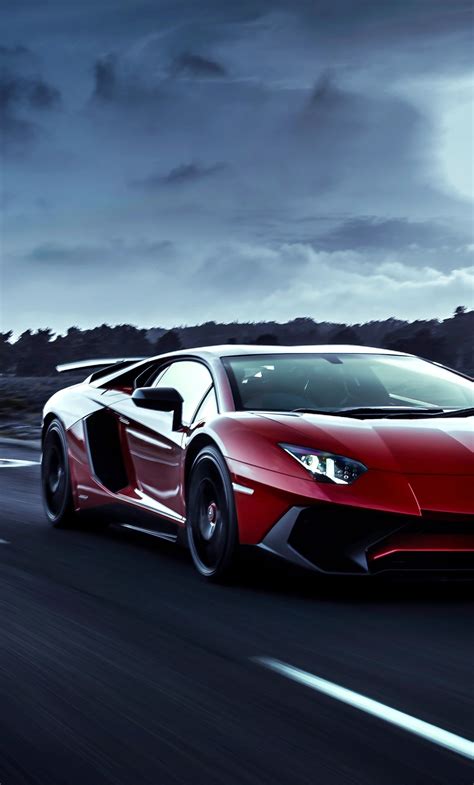 1280x2120 Red Lamborghini Aventador Moon Night iPhone 6+ ,HD 4k ...