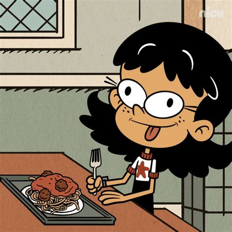 "Eating Spaghetti Stella GIF" – "Eating Spaghetti Stella The Loud House" – знаходьте анімації ...