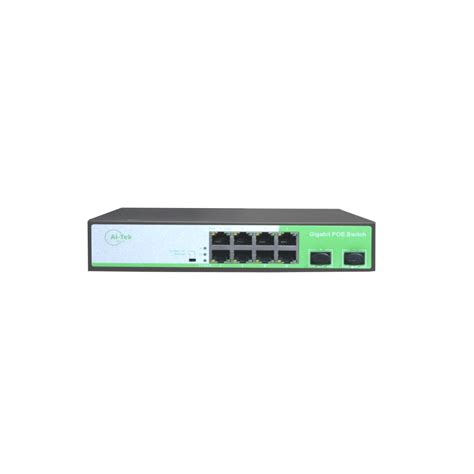 Ai-Tek 8 Port 10/100/1000M POE Switch + 2 Uplink SFP Ports | Virtual World Communications – One ...