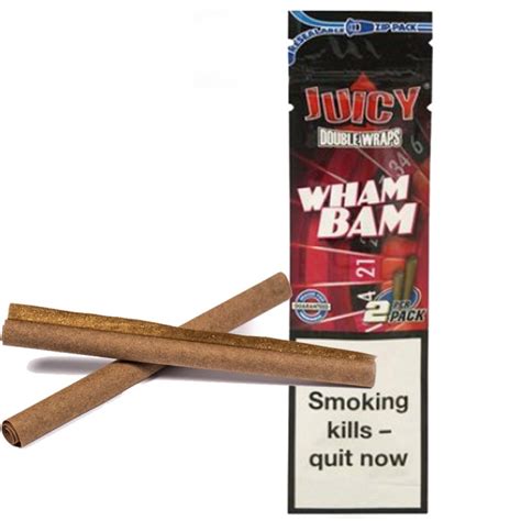 Juicy Jay's Blunt Double Wrap Whambam 2 per Pack Rolling Papers