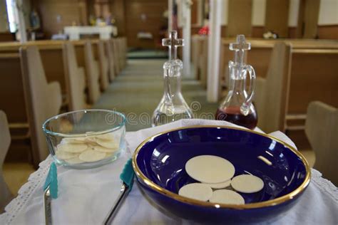 Unconsecrated Communion Offering Gifts Stock Image - Image of table ...