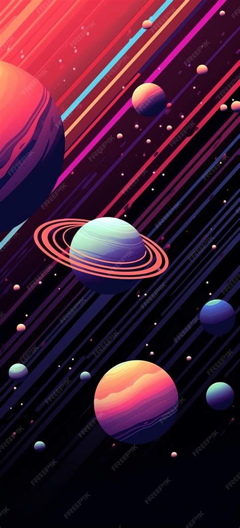 Premium Photo | A colorful planets in space