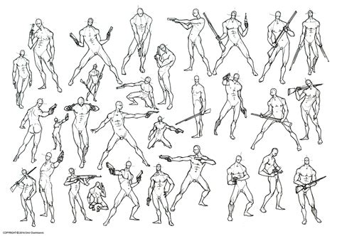 Sketch Figure Drawing Male Poses Coloring Pages