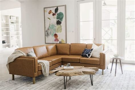 10 Brown Leather Sectionals That are Stunning - Happily Inspired