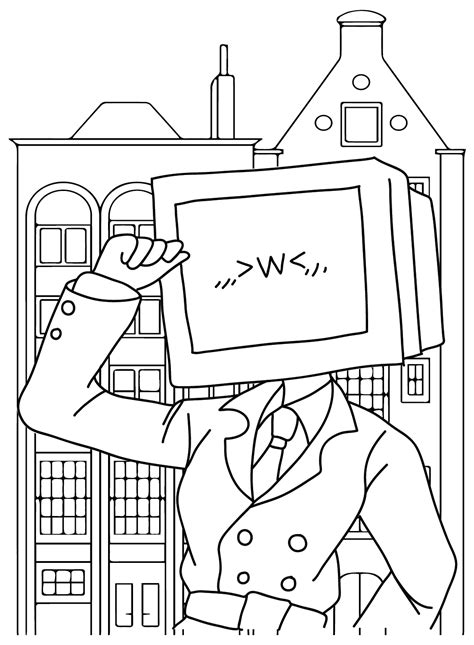 TV Woman Coloring Pages - Free Printable Coloring Pages