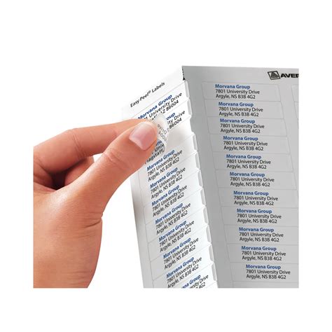 Avery® Easy Peel® Clear Address Labels - 1/2 x 1-3/4", 800/Pack