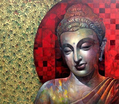 Untitled Sudhir Meher | Buddha art painting, Buddha art drawing, Buddha painting canvas