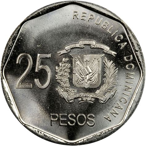 Dominican Republic 25 Pesos KM 107 Prices & Values | NGC