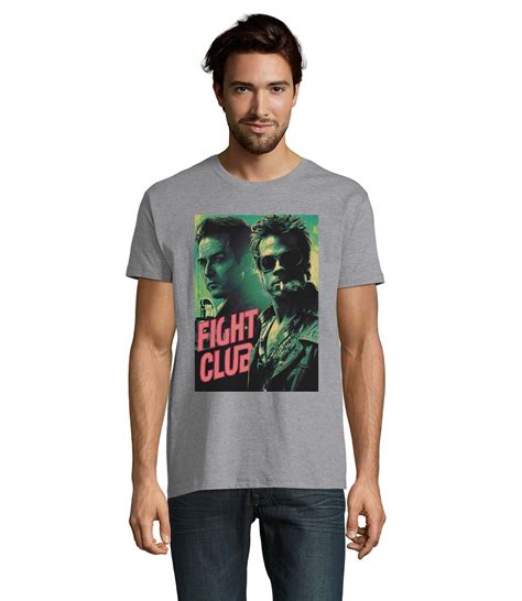 Fight Club Edward Norton Brad Pitt Movie Poster Unisex Men's Cotton T ...