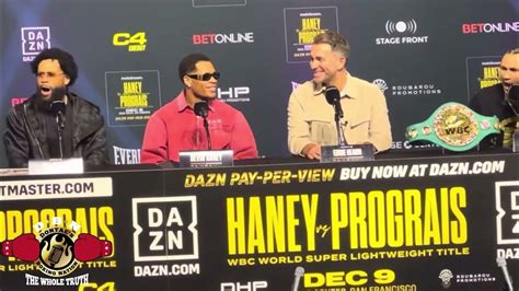 (KNOCK OUT DEBATE) INSANE FINAL DEVIN HANEY VS REGIS PROGRAIS PRESS CONFERENCE - YouTube