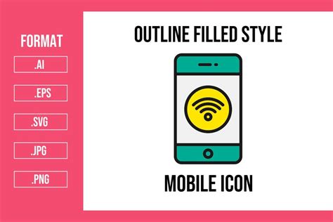 Mobile Outline Filled Icon Graphic by mhd.usman00 · Creative Fabrica