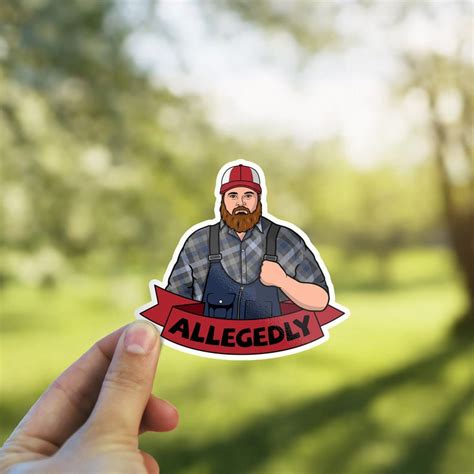 Squirrely Dan Allegedly Letterkenny Waterproof Vinyl Sticker - Etsy