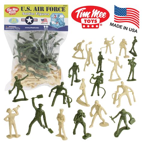 TimMee AIR FORCE Plastic Army Men - 26pc Green Tan Toy Soldier Figures US Made 636060283437 | eBay