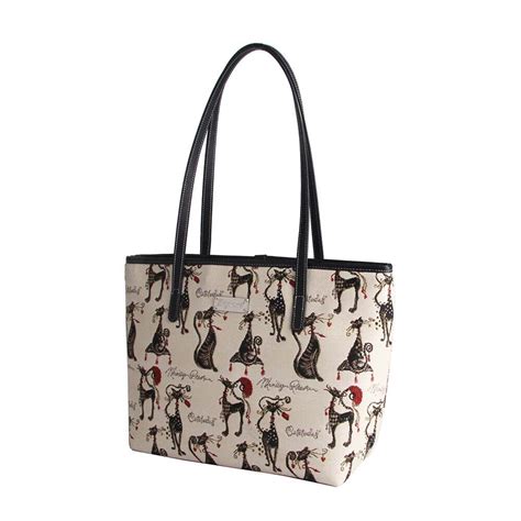 Signare Tapestry Catitude Cat Shoulder Bag Travel or Work Tote Bags For ...