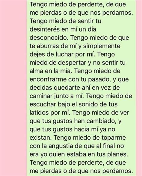 Tengo Miedo De Perderte, O De Que Nos Perdamos - FRASES.PW