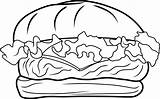 Cheeseburger Coloring Pages sketch template