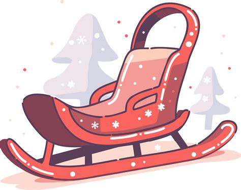 christmas Santa sleigh in flat style isolated on background 25664745 PNG