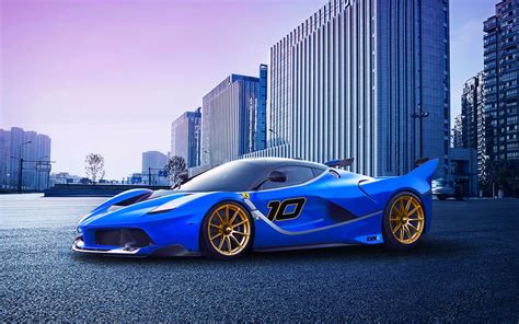 Wallpaper Ferrari FXX K race car, blue supercar 1920x1200 HD Picture, Image