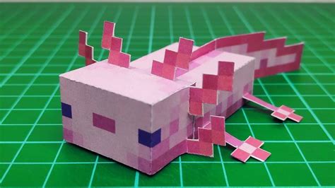 AXOLOTL MINECRAFT PAPERCRAFT - YouTube | Paper crafts, Minecraft diy crafts, Minecraft crafts