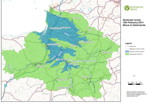 Somerset Levels And Moors Map