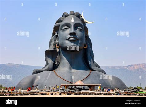 The giant Adiyogi Shiva Statue at Isha Yoga Center, Coimbatore, Tamil ...