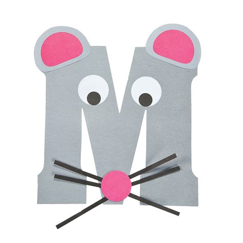 “M Is For Mice” Letter M Craft Kit - Oriental Trading